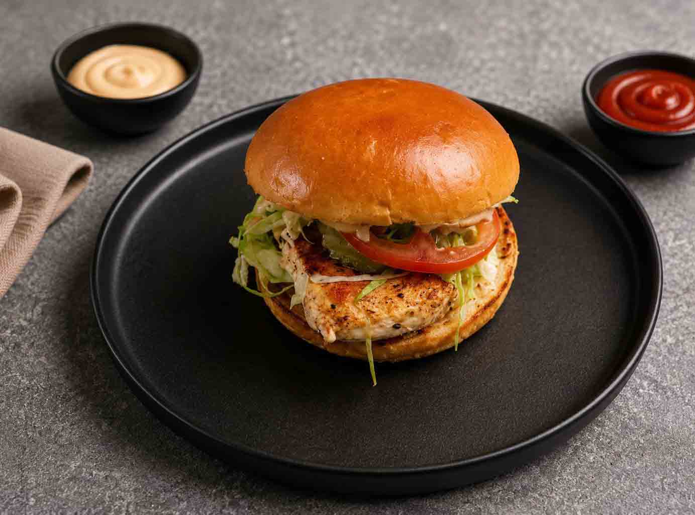 BBQ. Chicken Burger